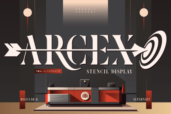 Arcex: The Bold Stencil Typeface for Modern Branding