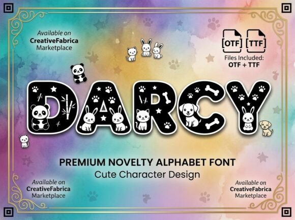 Darcy: The Adorable Animal Alphabet Font