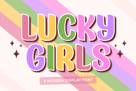 Lucky Girls: A Groovy Display Font for Modern Projects
