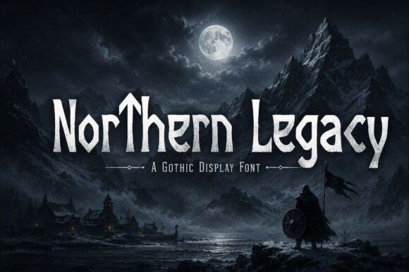 Northern Legacy: A Gothic Display Font for Epic Impact