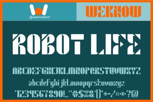 Robot Life: A Font with a Story to Tell