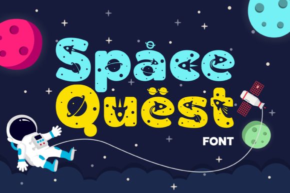 Space Quest: The Bold Display Font for Standout Designs