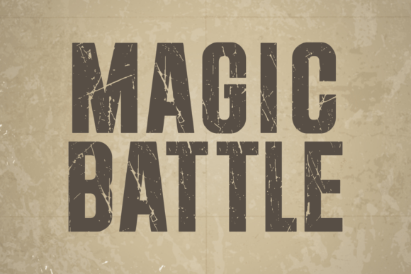 Unleash Raw Power: The Magic Battle Display Typeface